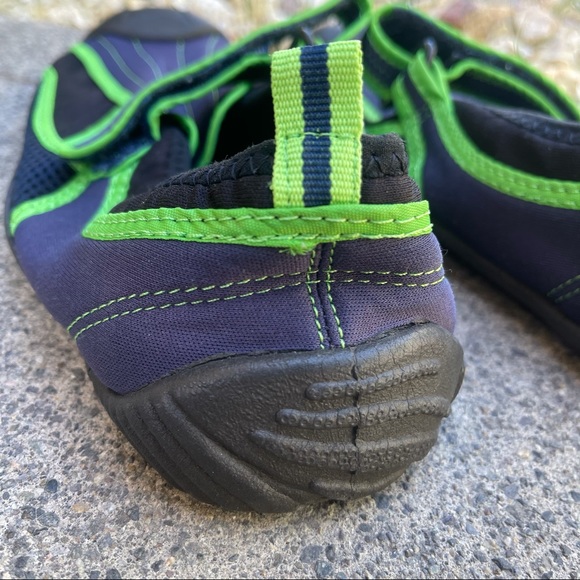 Navy Blue & Green Velcro Rubber Water Shoes | 11 - Picture 4 of 9